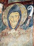 St abbé peutêtre Odilon-fresque-BERZE-1ere moitié XIIe s-art-romandotnet