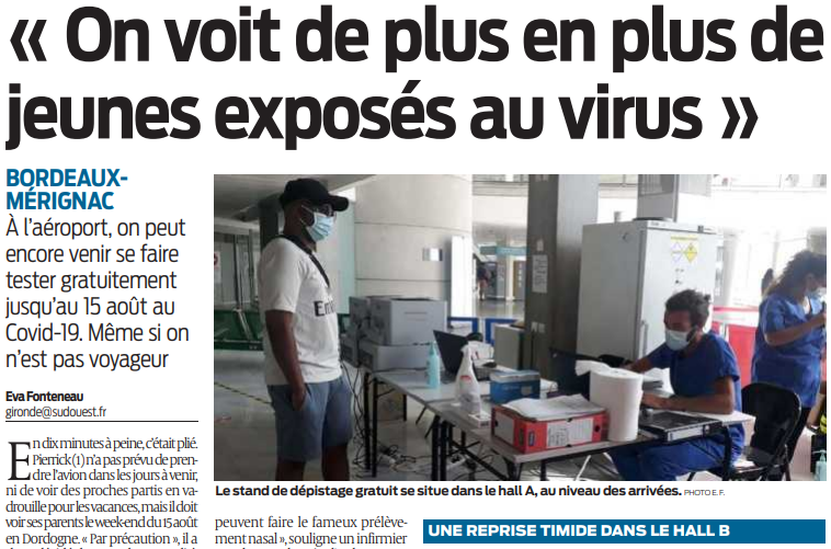 2020 08 10 SO On voit de plus en plus de jeunes exposés au virus