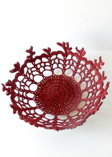 corbeille corail - crochet déco - Anisbee