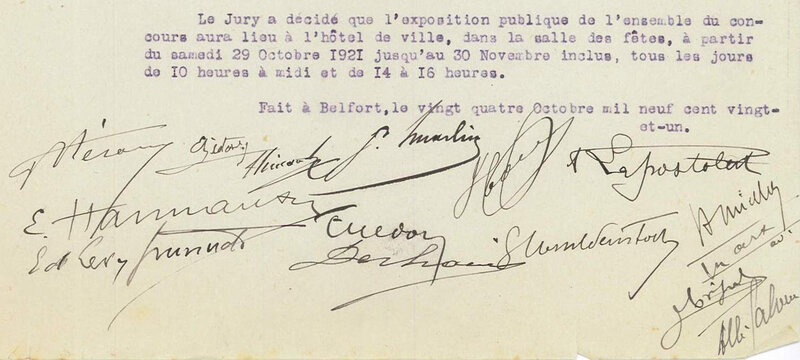1921 10 24 PV signé des 5 projets 1er degré retenus Copie R