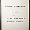 Mémorial des Français <b>déportés</b> au camp de Langenstein-Zwieberge
