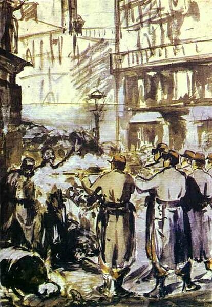 Manet, la barricade