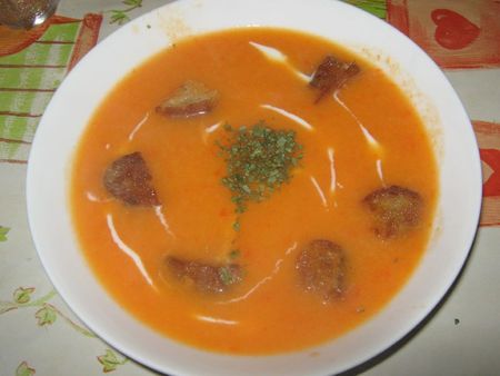 soupe de poivron rouge