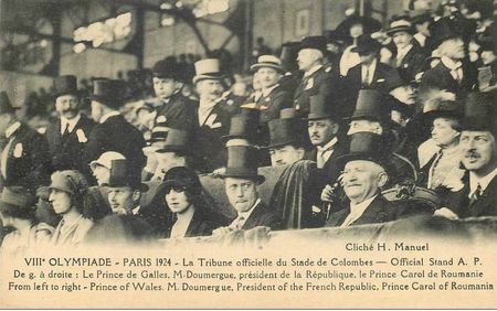 CPA JO Paris 1924 Tribune