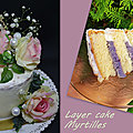 <b>Layer</b> <b>cake</b> d'anniversaire myrtilles