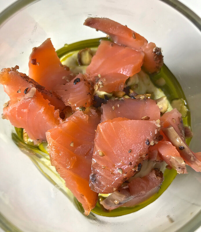 bavarois à l'avocat et à la pistache