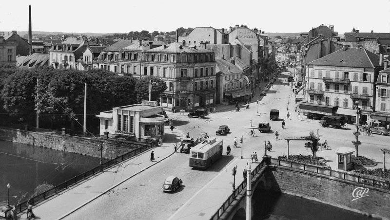 CPSM Belfort Pont Carnot Fbg France 1953-55