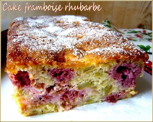 cake framboise rhubarbe