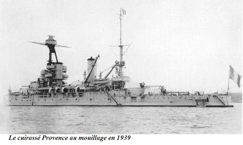 cuirassé Provence au mouillage en 1939