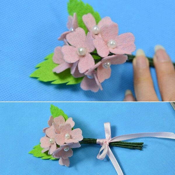 Ideas on Mother’s Day Gift-How to Make Easy Felt Flower Bouquet for Mom (1)