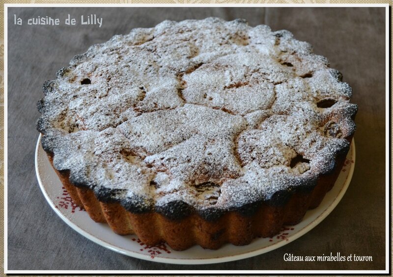 gâteau aux mirabelles et touron