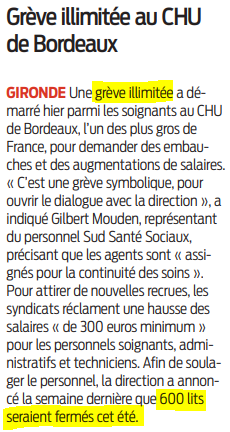 2022 06 29 SO Grève illimité au CHU de Bordeaux