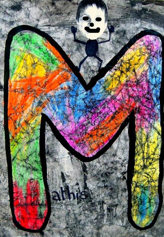Lettres façon BATIK (16b)