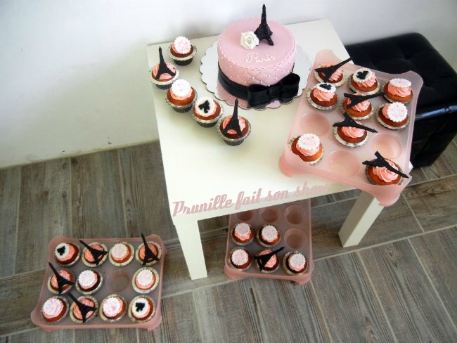 prunille fait son show gateaux sur le thème de Paris