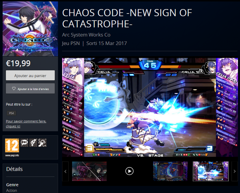 Chaos Code PS4