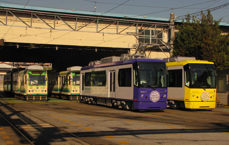 Toden densha au dépôt, dec. 2010