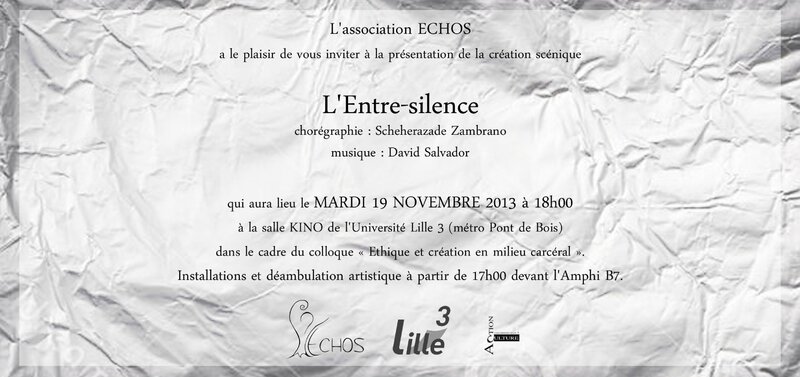 Carton invitation L'Entre Silence