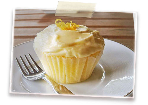 recettes Cupcake au citron, coeur lemon curd glaçage mascarpone