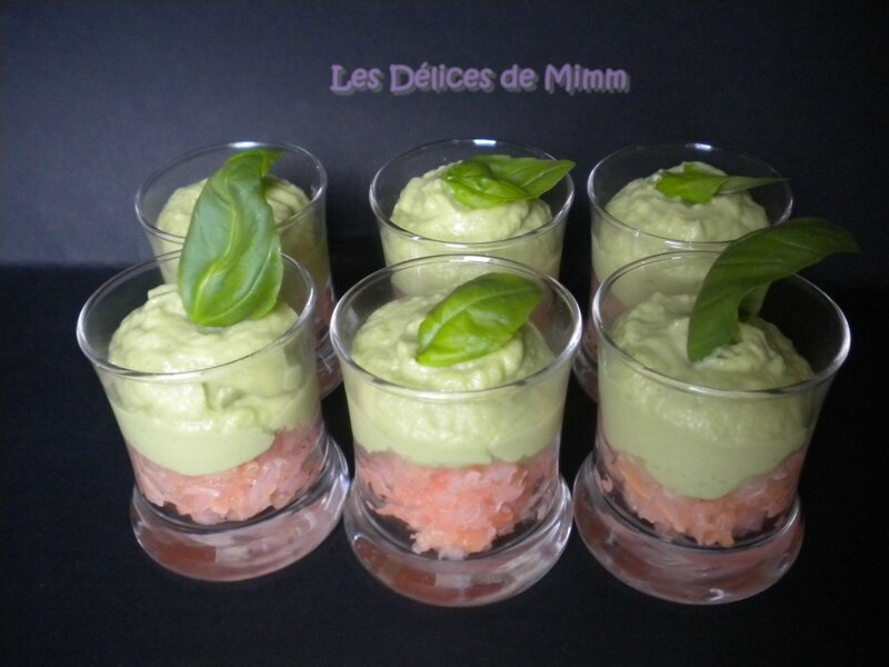 La verrine Tartare de saumon fumé à l’avocat 2