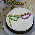 Gâteau <b>Zébra</b> aux couleurs du <b>carnaval</b> 