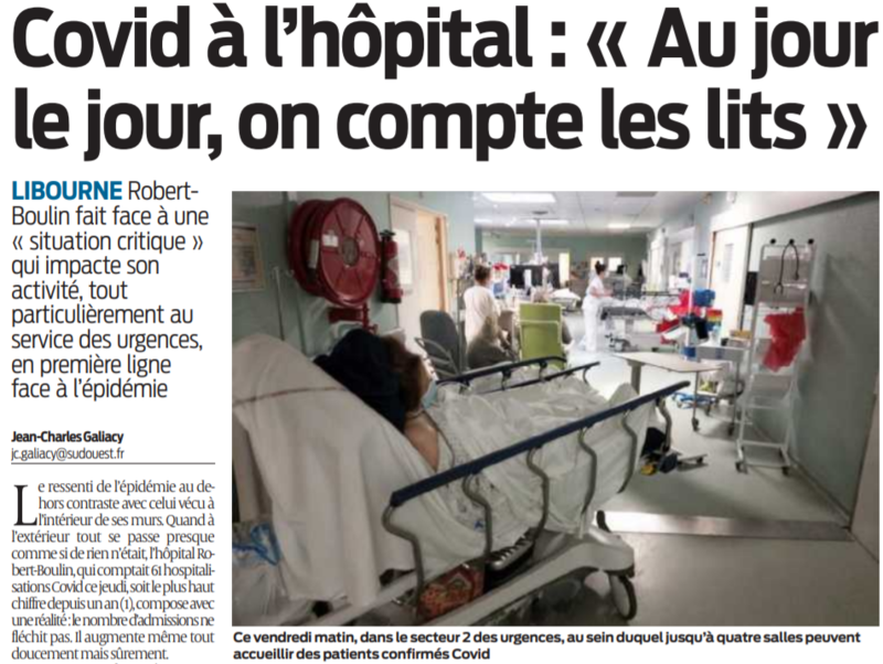 2021 01 23 SO Covid à l'hôpital Au jour le jour on compte les lits