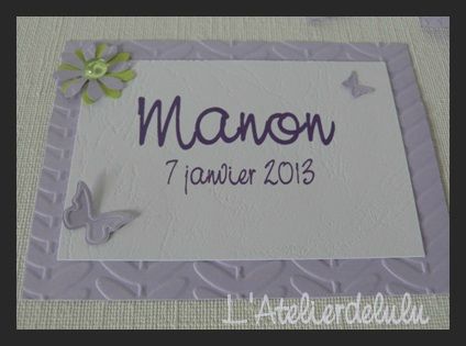 livre de naissance manon personnalise