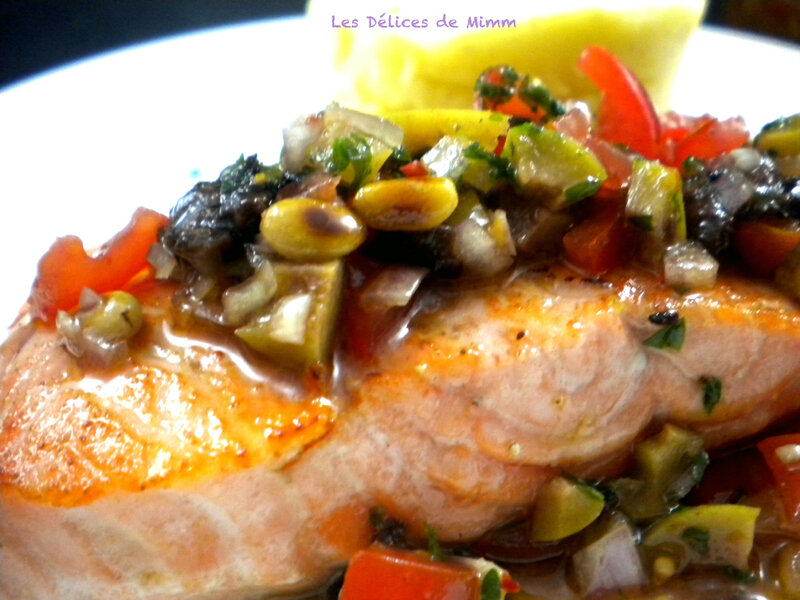 Pavé de truite et sauce vierge au citron confit 4
