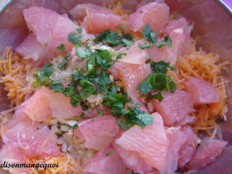 recettes Salade asiatique : carottes, soja, coriandre