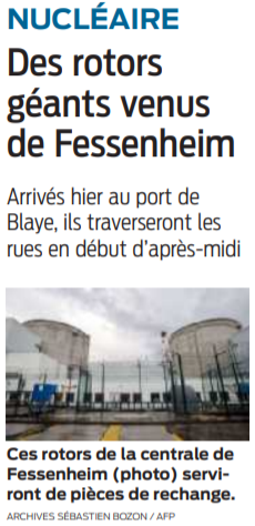 2022 01 12 SO Nucléaire Des rotors géants venus de Fessenheim