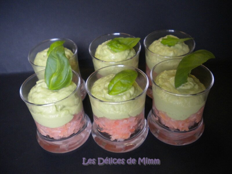 La verrine Tartare de saumon fumé à l’avocat