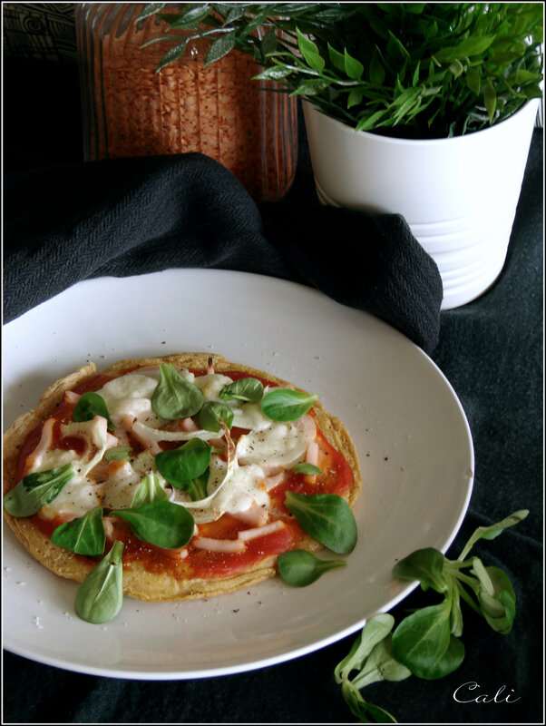 Pizza à la Croûte de Lentilles Corail 002