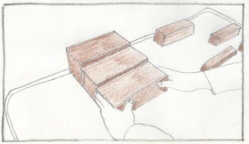 l'escalier marron