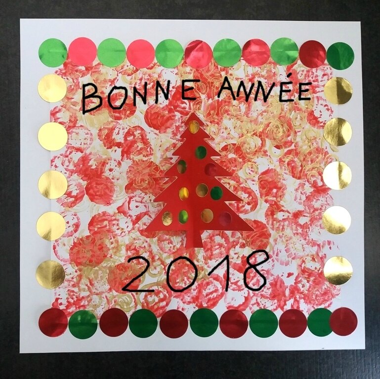 282_Noël et Nouvel an_Carte ou calendrier rouge et or (44c)