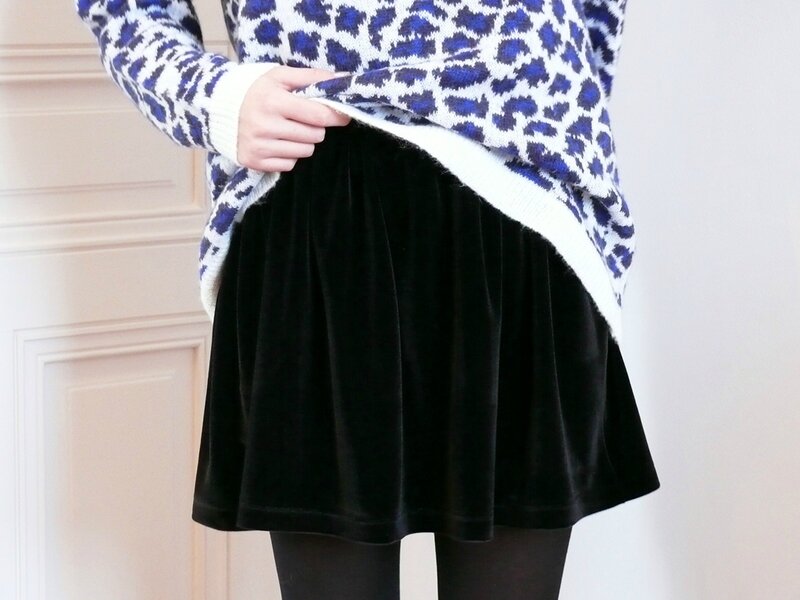 Jupe velours fluide