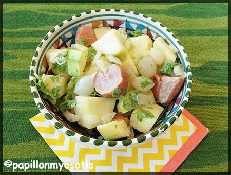 salade de courgettes et saucisses de francfort