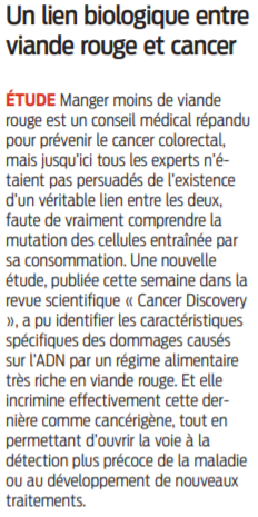 2021 06 20 SO Un lien biologique entre viande rouge et cancer