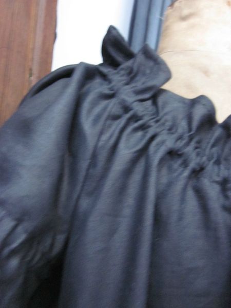 Robe Albane en lin noir rallongée de 20 cm taille 58 (9)
