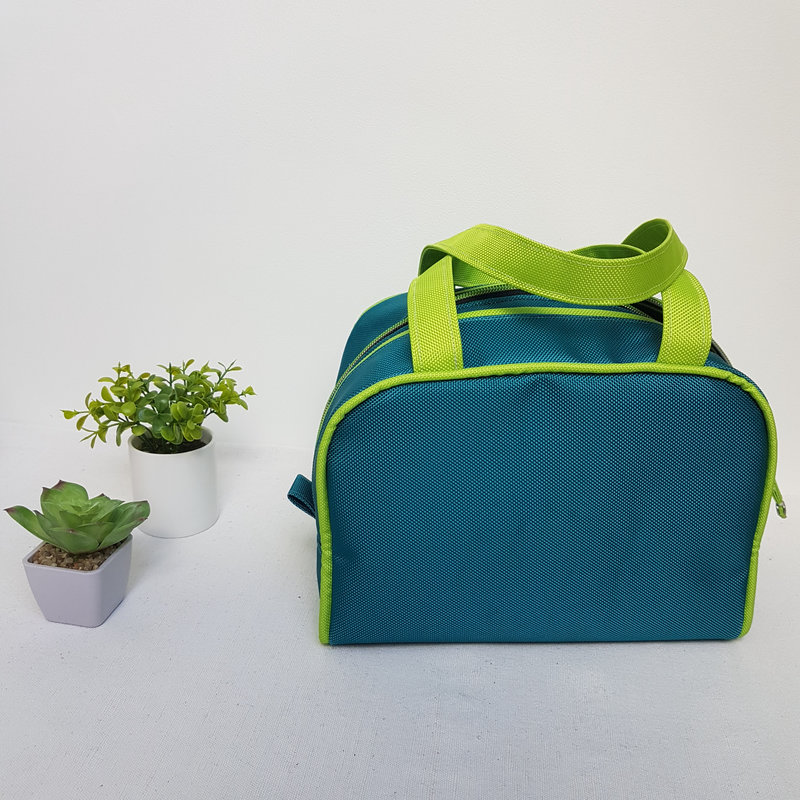 LUNCH BAG IMPERMEABLA BLEU PETROLE VERT ANIS ANSES