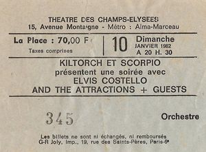 1982_01_Elvis_Costello_Theatre_Champs_Elysees_Billet