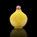 A rare Imperial yellow glass 'wave' snuff bottle, Imperial Palace Workshops, Beijing, <b>1760</b>-<b>1840</b>