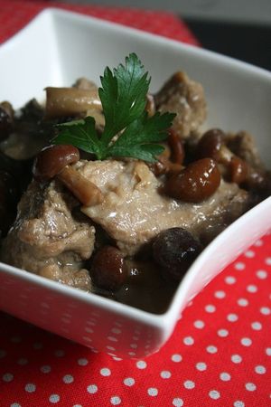 Veau aux champignons des sous bois sauce foie gras 2