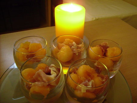 Verrines melon-jambon sec recettes entrees Melon doré et dernières tomates du jardin pour une entrée simple et savoureuse