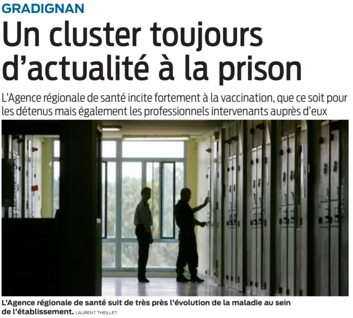 2021 09 13 SO Un cluster toujours d'zctualité à la prison