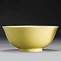 Two yellow-glazed bowls, <b>Hongzhi</b> <b>Mark</b> <b>and</b> <b>Period</b> @ Sotheby's New York, 23 March 2010 New York 