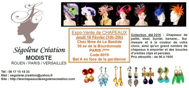 2016-02-18 Expo de CHAPEAUX PARIS 07 Mme de La Bastide