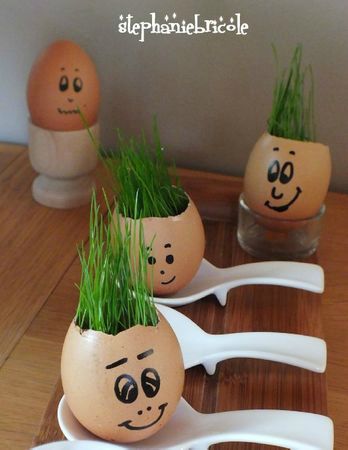 Tuto paques, diy paques, oeuf gazon