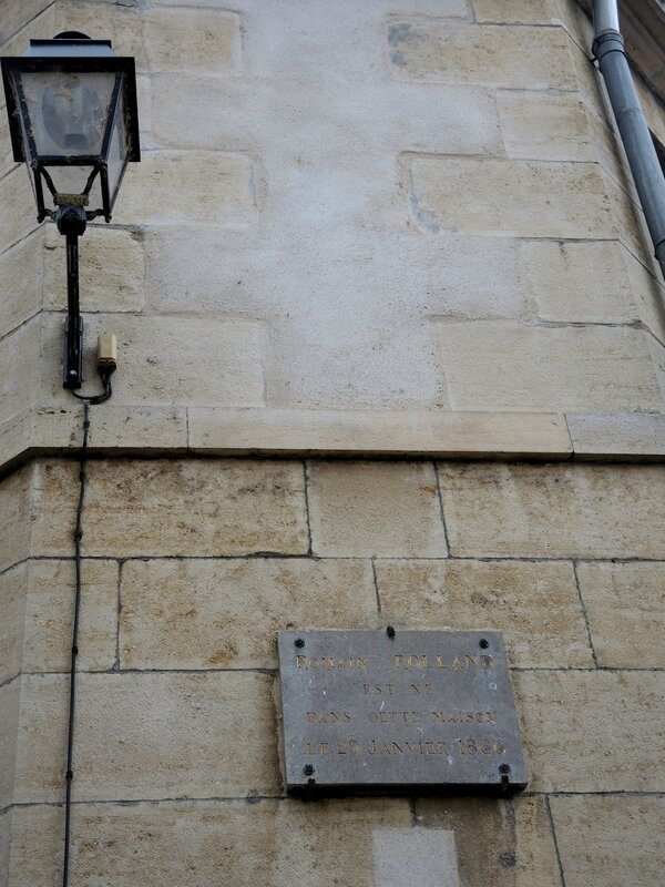 Clamecy, plaque Romain Rolland (58)