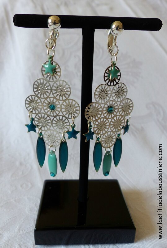 BO Eugénie (vert d'eau, turquoise ambré) - 37 €