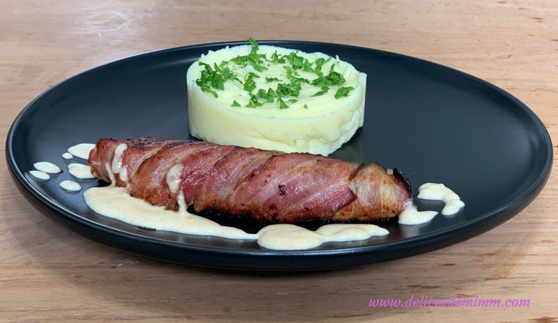 Filet de lieu noir en croûte de lard et crème de parmesan 3