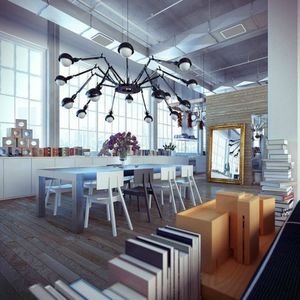 industrial-loft-with-metal-dining-table1-665x665